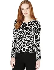 Bobble Button Giraffe Print Cardigan
