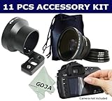 11 Pcs KIT for NIKON COOLPIX S8000, Includes: 0.43X High Definition Super W ....