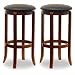 Winsome Wood 30-Inch Black PVC Seat Walnut Bar Stools, Set of 2