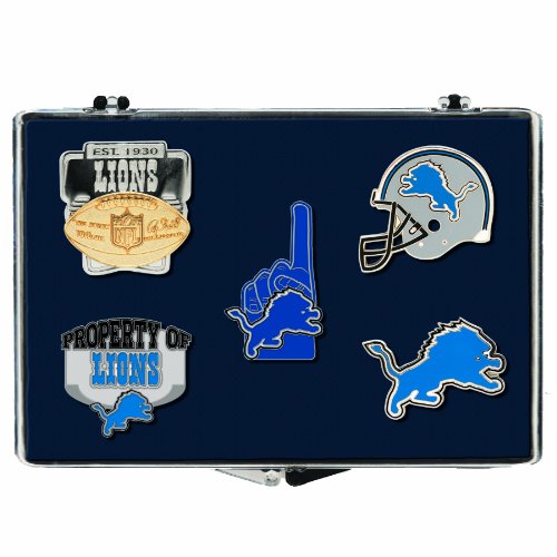 NFL Detroit Lions 5-Pin Collector Set