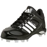 adidas Men's Diamond King TPU Mid Baseball Cleat,Black/White/Black,6.5 M