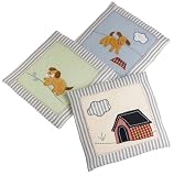 Sumersault Playful Puppies Wallhanging - set of 3