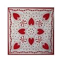 Valentine Gift Cloth Tablecloth Kitchen Linens Red Hearts Sweetheart