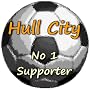 Hull City No 1 Supporter**10cm Round Acrylic Coaster**