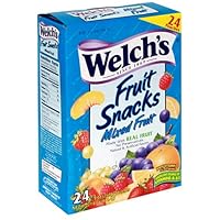 Welch's Fruit Snacks, Mixed Fruit, 24-Count Boxes of .9-Ounce Pouches
