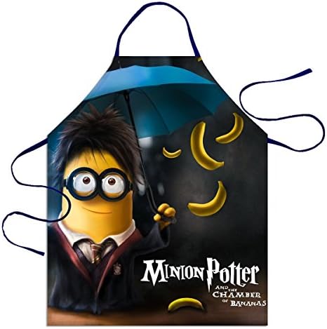 Huarda Fashion Personalized Customs Minions 100% Polyester Unisex Funny Kitchen Aprons for Cooking and Barbecue