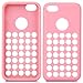 Unique Hole Design TPU Silicone Gel Case Cover for iPhone 5C (Pink)