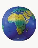 Replogle Globes Inflatable Topographical Globe, Dark Blue Ocean, 12-Inch Diameter