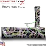 Neon Swoosh on Black Skin by WraptorSkinz TM fits Original XBOX 360 Factory Faceplates