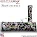 Neon Swoosh on Black Skin by WraptorSkinz TM fits XBOX 360 Factory Faceplates Image