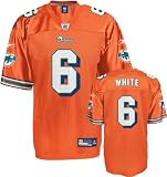 Pat White Orange Reebok NFL Replica Miami Dolphins