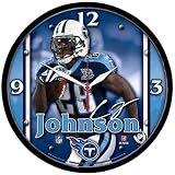 NFL 12.75" Round Clock Team: Houston Texans and Andre Johnson
