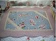 Shabby Chic Angel Blue w/lace Rectangle Bath Rug/Mat 20"x30"