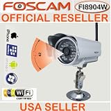 Foscam FI8904W 1/4 Color CMOS 6mm lens 2.4 IR lens waterproof Wireless outdoor IP WiFi Camera Security SPY Webcam US support IE6.0 IE7.0 Firefox