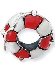 Reflections Beads Silver Enamel Life Preserver Travel Bead