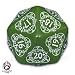 Q-Workshop: D20 Green & White Card Game Level Counter (30 mm) Jumbo D20 Die