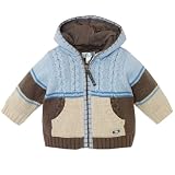 hooded colorblock cardigan