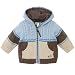 hooded colorblock cardigan