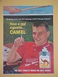Roger Maris New York Yankees 1962 Camel Cigarettes Advertisement Bulletin 14 X 18 Matted Ready For Framing
