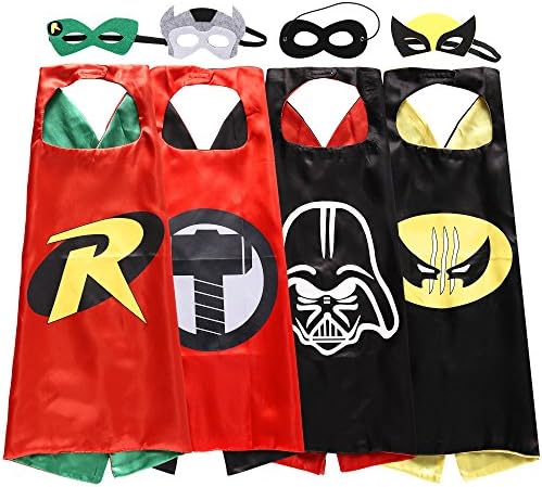 Zaleny Superhero Costumes Kids Dress Up Capes and Masks