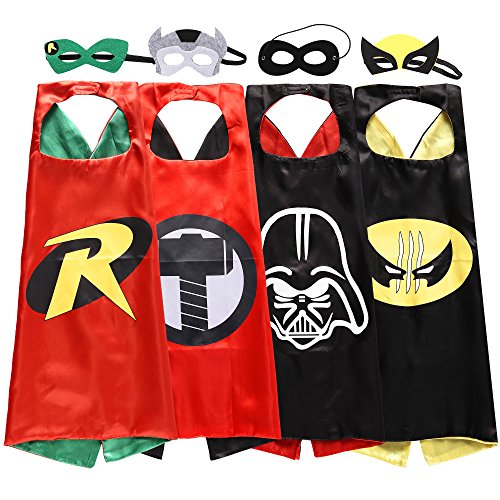 Zaleny Superhero Costumes Kids Dress Up Capes and Masks