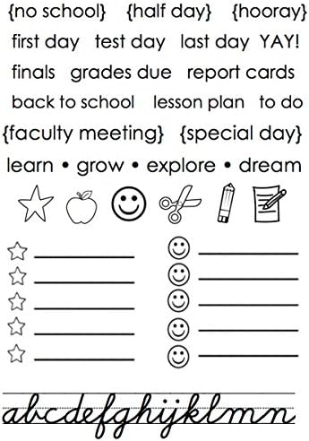 SRM Planner Clear Stamps 4"X6"-School Days
