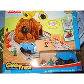 Geotrax Mountain Blast Construction Site with Bonus Figures and Dump Truck by 
