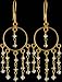 Faceted Aquamarine Hoop Chandeliers - 18 K Gold