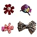 Hair Clips Barrettes Assorted Cute Flowery Ribbon Bows Style B-Series - 12 pcs of Uniquely Designed For Baby, Toddler, and Young Girls
