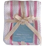 Basketweave Teatowel Set - Girlie Pink