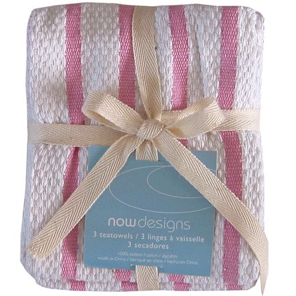 Childrens Toyshop  Kitchen & Housewares : Basketweave Teatowel Set - Girlie Pink