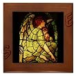 Angel with Child on Framed Tile