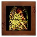 Angel with Child on Framed Tile