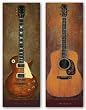 Unplugged and Classic Rock Set by Jill Barton 35"x13.5" Art Print Poster