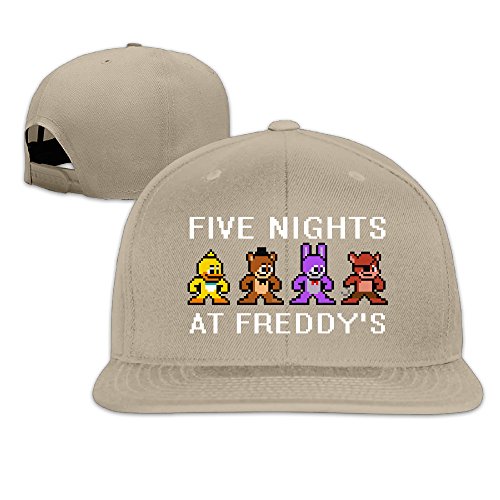 AAWODEUnisex Five Nights at Freddy's Game Plain Adjustable Snapback Hats Caps
