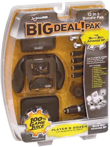 dreamGEAR Big Deal Pak 12-in-1 Bundle for Game Boy Advance SP - Onyx Black