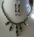 Genuine Green Freshwater Pearls & Tahitan Crystals Necklace Set 20 Inches (BRAND NEW)