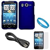 Blue Durable Protective Rubberized Crystal Hard Case Cover for AT&T Wireles ....