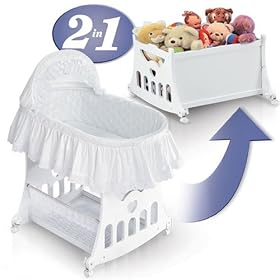 Badger Basket Bassinet w/Toy Box Base