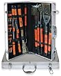 18-Piece BBQ Grill Tool Set with Aluminum Case (Silver) (3"H x 19"W x 10"D (case))