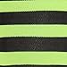 Women’s Extra Long Striped Socks Over Knee High Opaque Stockings (Black & Lime Green)