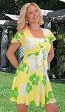 Hawaiian Print Sundress with Matching Jacket- All Sizes Regular, Petite and Missy