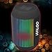 Bluetooth Speaker - Waloo Portable LED Light Show Bluetooth Speaker (Black)