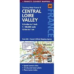 Road Map Central Loire Valley (AA Touring Map France 08)