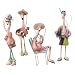 Flamingo Beach Scene Christmas Ornaments Set of 4
