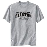 T-Shirt Heather Gray  Attitude Belizean  Belize Country