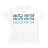 American Football Retro Color Sports T-shirt Garçon (Blanc, tailles 2 - 14)