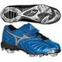 Mizuno Big Kids 9-Spike Franchise Lo ( sz. 01.5, Royal/Silver )