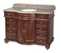 Westport Bay 5300-4800-1005 48-Inch Vanity with Leopard Green Granite Top, Cherry