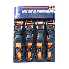 See more detail about Neiko 51031A 1-Inch by 15-Feet Ratcheting Tie-Down with Soft-Grip Levers and PVC-Coated Hooks , 4-Set